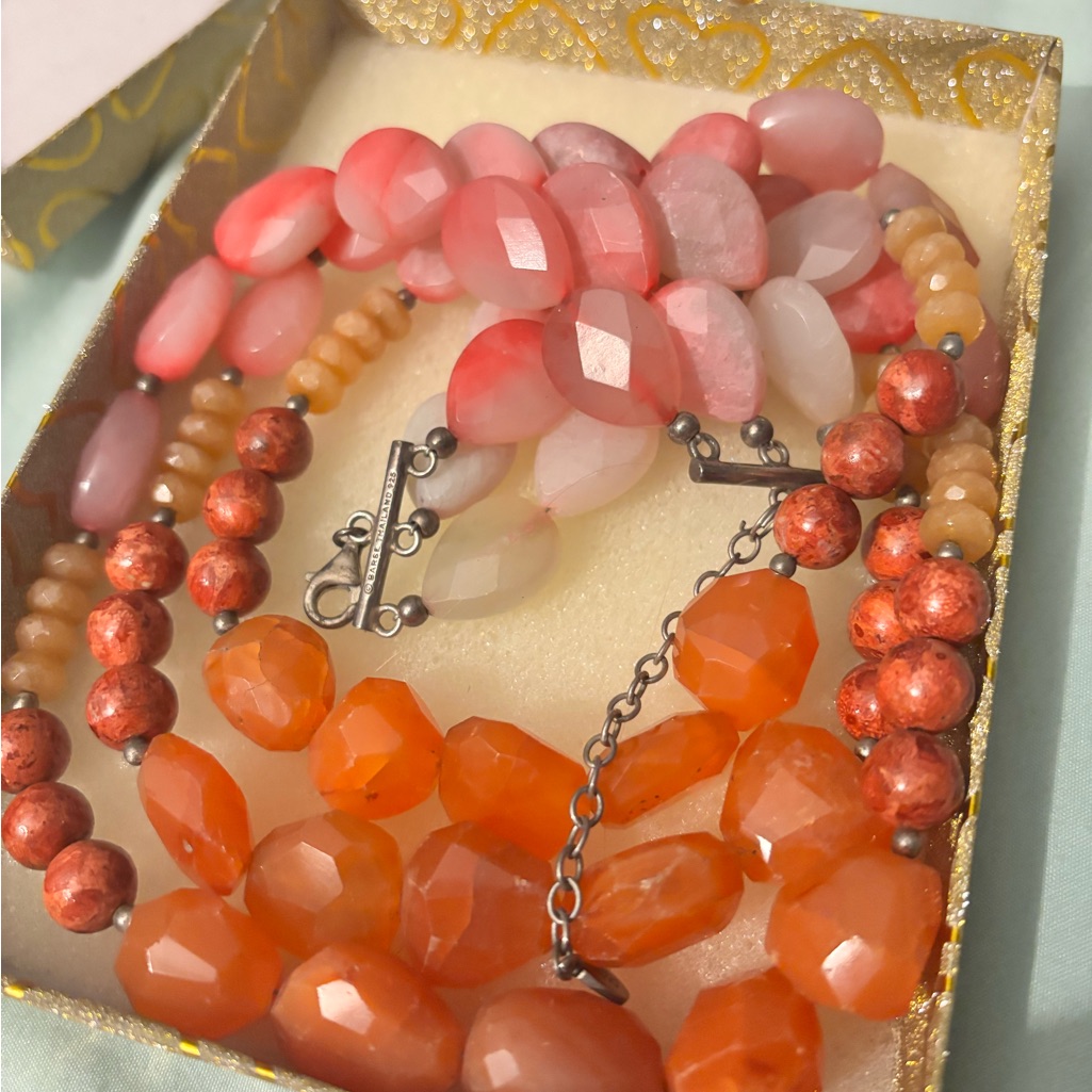 Barse Genuine Gemstones925 Layered Necklace